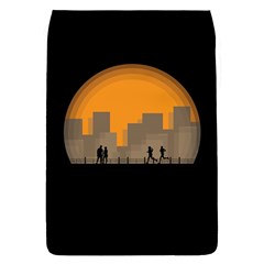 City Buildings Couple Man Women Flap Covers (l)  by Nexatart