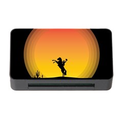 Horse Cowboy Sunset Western Riding Memory Card Reader With Cf by Nexatart