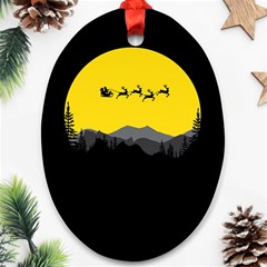 Christmas Dear Santa Claus Card Ornament (oval)