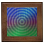 Blue Green Abstract Background Framed Tiles Front