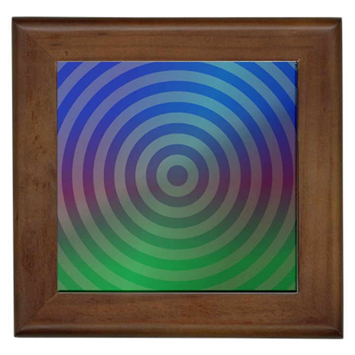 Blue Green Abstract Background Framed Tiles