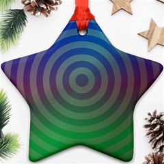 Blue Green Abstract Background Ornament (Star)