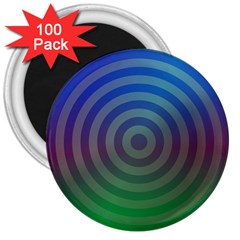 Blue Green Abstract Background 3  Magnets (100 pack)