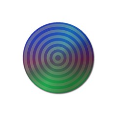 Blue Green Abstract Background Magnet 3  (round)