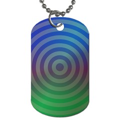 Blue Green Abstract Background Dog Tag (one Side)