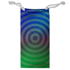 Blue Green Abstract Background Jewelry Bag