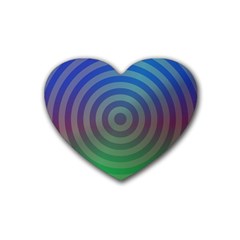 Blue Green Abstract Background Rubber Coaster (Heart) 