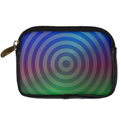 Blue Green Abstract Background Digital Camera Cases by Nexatart