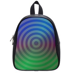 Blue Green Abstract Background School Bag (Small)