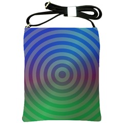 Blue Green Abstract Background Shoulder Sling Bags