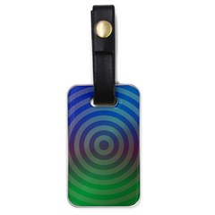 Blue Green Abstract Background Luggage Tags (One Side) 