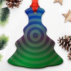 Blue Green Abstract Background Ornament (Christmas Tree) 