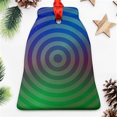 Blue Green Abstract Background Bell Ornament (Two Sides)