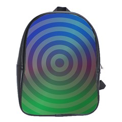 Blue Green Abstract Background School Bag (XL)