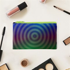 Blue Green Abstract Background Cosmetic Bag (XS)