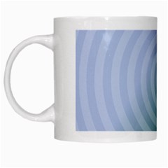 Teal Background Concentric White Mugs by Nexatart