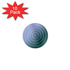 Teal Background Concentric 1  Mini Magnet (10 Pack)  by Nexatart