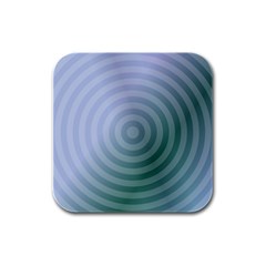 Teal Background Concentric Rubber Square Coaster (4 Pack)  by Nexatart