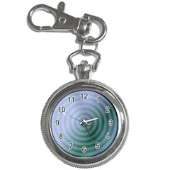 Teal Background Concentric Key Chain Watches by Nexatart