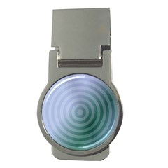 Teal Background Concentric Money Clips (round)  by Nexatart