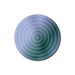 Teal Background Concentric Rubber Round Coaster (4 Pack)  by Nexatart