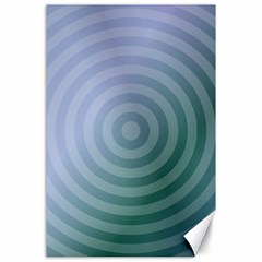 Teal Background Concentric Canvas 24  X 36  by Nexatart