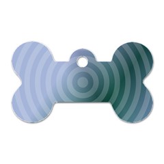 Teal Background Concentric Dog Tag Bone (one Side) by Nexatart