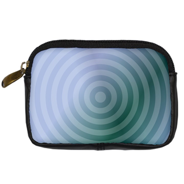 Teal Background Concentric Digital Camera Cases