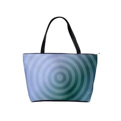 Teal Background Concentric Shoulder Handbags by Nexatart