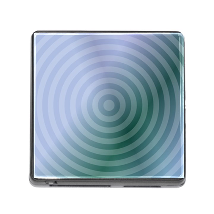 Teal Background Concentric Memory Card Reader (Square)