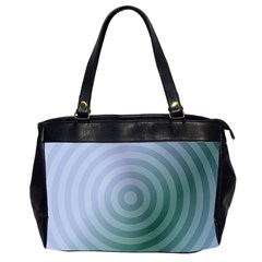 Teal Background Concentric Office Handbags (2 Sides)  by Nexatart