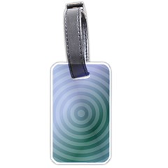 Teal Background Concentric Luggage Tags (one Side)  by Nexatart