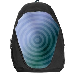 Teal Background Concentric Backpack Bag by Nexatart