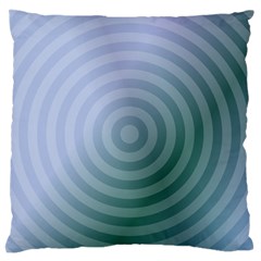 Teal Background Concentric Large Flano Cushion Case (two Sides) by Nexatart