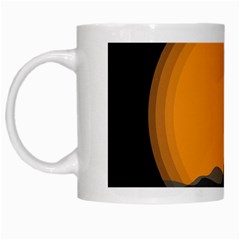 Couple Dog View Clouds Tree Cliff White Mugs by Nexatart