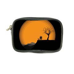 Couple Dog View Clouds Tree Cliff Coin Purse by Nexatart