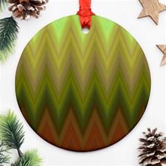 Zig Zag Chevron Classic Pattern Ornament (round) by Nexatart