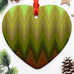 Zig Zag Chevron Classic Pattern Ornament (heart) by Nexatart