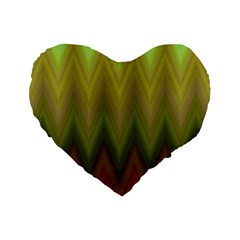 Zig Zag Chevron Classic Pattern Standard 16  Premium Flano Heart Shape Cushions by Nexatart