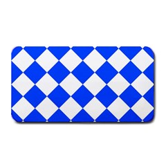 Blue White Diamonds Seamless Medium Bar Mats by Nexatart