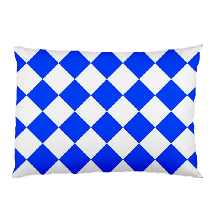 Blue White Diamonds Seamless Pillow Case