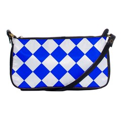 Blue White Diamonds Seamless Shoulder Clutch Bags