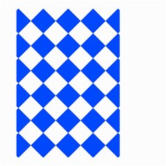 Blue White Diamonds Seamless Small Garden Flag (two Sides) by Nexatart