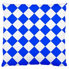 Blue White Diamonds Seamless Standard Flano Cushion Case (two Sides) by Nexatart