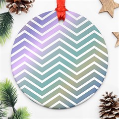 Zigzag Line Pattern Zig Zag Ornament (round) by Nexatart