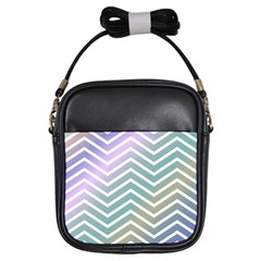 Zigzag Line Pattern Zig Zag Girls Sling Bags by Nexatart