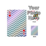 Zigzag Line Pattern Zig Zag Playing Cards 54 (Mini)  Front - Heart5