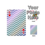 Zigzag Line Pattern Zig Zag Playing Cards 54 (Mini)  Front - Heart6