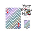 Zigzag Line Pattern Zig Zag Playing Cards 54 (Mini)  Front - HeartJ