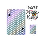 Zigzag Line Pattern Zig Zag Playing Cards 54 (Mini)  Front - Spade6